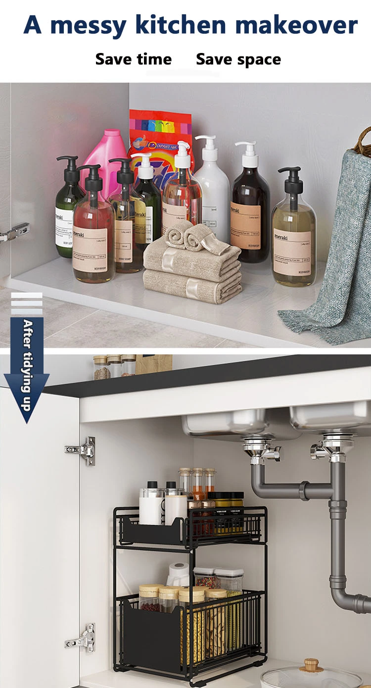 Dual Tier Multifunctional Kitchen Organizer