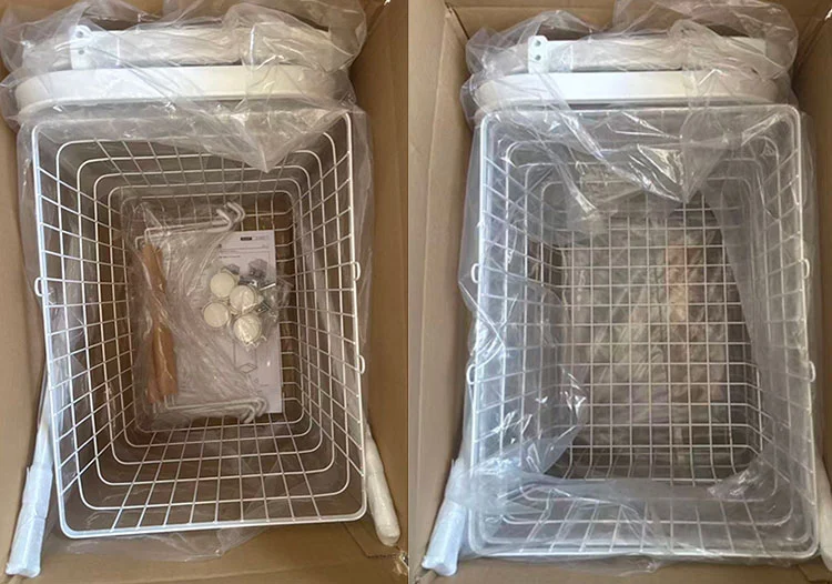 Bathroom Storage Iron Laundry Basket With Wheels