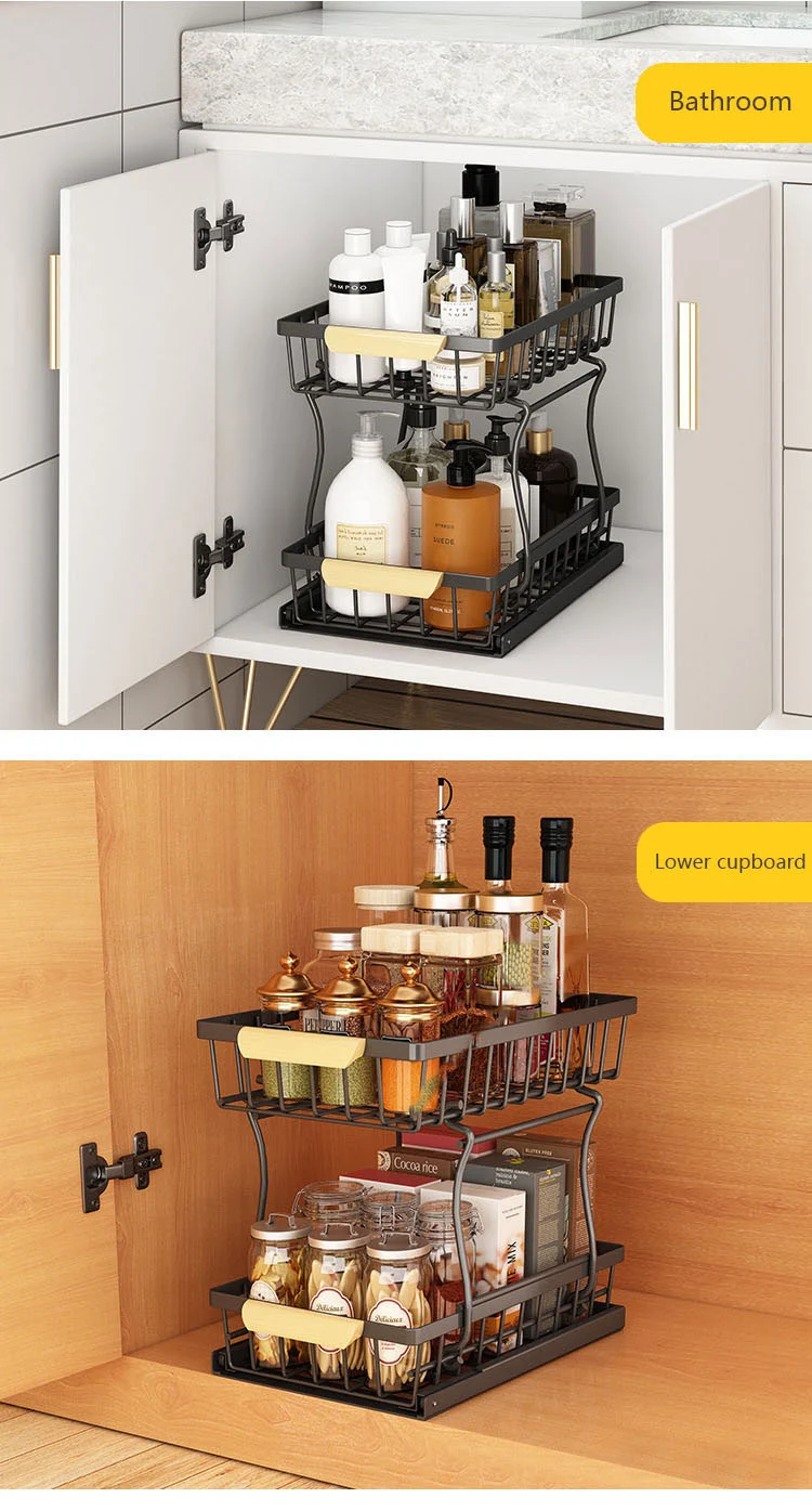 Heavy Duty Metal Pull Out Kitchen Storage Rack