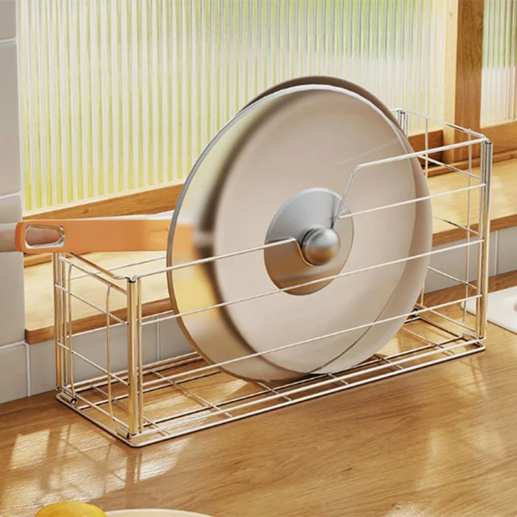 多目的キッチンポットとフライパンの収納ラック